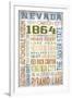 Nevada - Barnwood Typography-Lantern Press-Framed Art Print