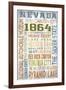 Nevada - Barnwood Typography-Lantern Press-Framed Art Print