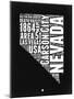 Nevada Black and White Map-NaxArt-Mounted Art Print