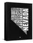 Nevada Black and White Map-NaxArt-Framed Stretched Canvas