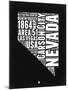 Nevada Black and White Map-NaxArt-Mounted Art Print