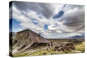 Nevada, Cherry Creek. Collapsed Building and Rusted Vintage Car-Jaynes Gallery-Stretched Canvas