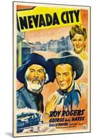 NEVADA CITY, from left: George 'Gabby' Hayes, Roy Rogers, Sally Payne, 1941.-null-Mounted Art Print
