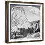 Nevada Falls and Liberty Cap from a Trail, Yosemite Valley, California, USA, 1902-Underwood & Underwood-Framed Giclee Print