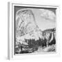 Nevada Falls and Liberty Cap from a Trail, Yosemite Valley, California, USA, 1902-Underwood & Underwood-Framed Giclee Print
