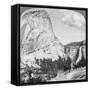 Nevada Falls and Liberty Cap from a Trail, Yosemite Valley, California, USA, 1902-Underwood & Underwood-Framed Stretched Canvas