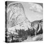 Nevada Falls and Liberty Cap from a Trail, Yosemite Valley, California, USA, 1902-Underwood & Underwood-Stretched Canvas