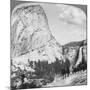 Nevada Falls and Liberty Cap from a Trail, Yosemite Valley, California, USA, 1902-Underwood & Underwood-Mounted Giclee Print