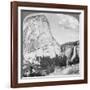 Nevada Falls and Liberty Cap from a Trail, Yosemite Valley, California, USA, 1902-Underwood & Underwood-Framed Giclee Print