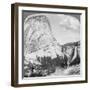 Nevada Falls and Liberty Cap from a Trail, Yosemite Valley, California, USA, 1902-Underwood & Underwood-Framed Giclee Print