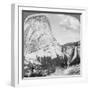 Nevada Falls and Liberty Cap from a Trail, Yosemite Valley, California, USA, 1902-Underwood & Underwood-Framed Giclee Print