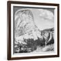 Nevada Falls and Liberty Cap from a Trail, Yosemite Valley, California, USA, 1902-Underwood & Underwood-Framed Giclee Print