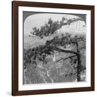 Nevada Falls, Vernal Falls and Liberty Cap, Yosemite Valley, California, USA, 1902-Underwood & Underwood-Framed Giclee Print