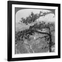 Nevada Falls, Vernal Falls and Liberty Cap, Yosemite Valley, California, USA, 1902-Underwood & Underwood-Framed Giclee Print