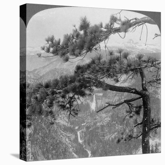 Nevada Falls, Vernal Falls and Liberty Cap, Yosemite Valley, California, USA, 1902-Underwood & Underwood-Stretched Canvas