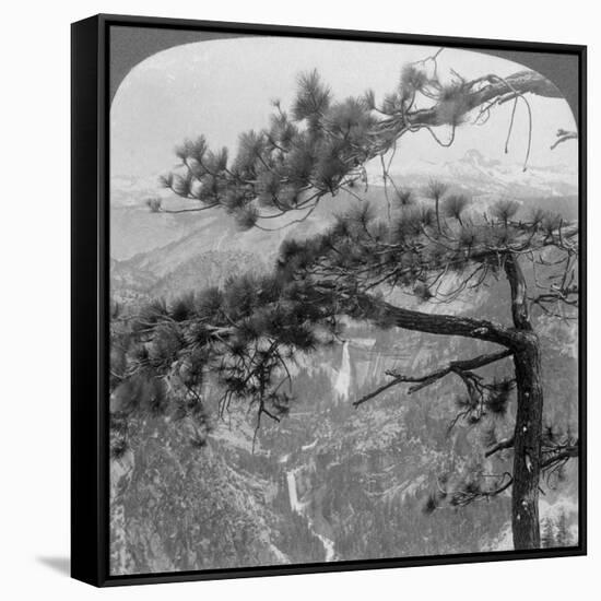 Nevada Falls, Vernal Falls and Liberty Cap, Yosemite Valley, California, USA, 1902-Underwood & Underwood-Framed Stretched Canvas