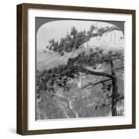 Nevada Falls, Vernal Falls and Liberty Cap, Yosemite Valley, California, USA, 1902-Underwood & Underwood-Framed Giclee Print