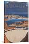 Nevada - Lake and Dam-Lantern Press-Stretched Canvas