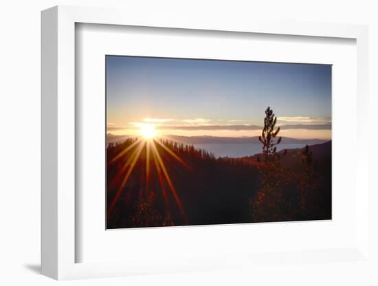 Nevada, Lake Tahoe at Sunset-Savanah Stewart-Framed Photographic Print