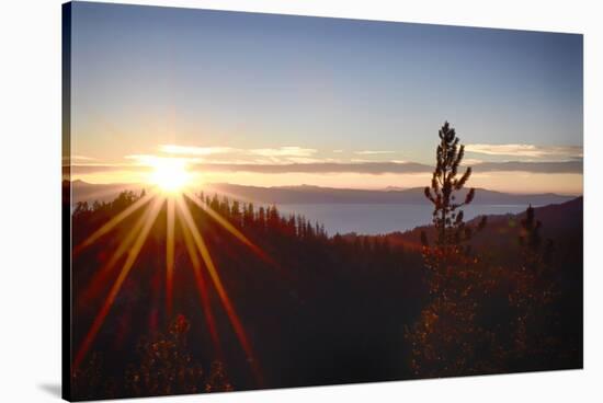 Nevada, Lake Tahoe at Sunset-Savanah Stewart-Stretched Canvas