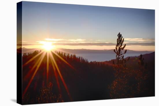 Nevada, Lake Tahoe at Sunset-Savanah Stewart-Stretched Canvas