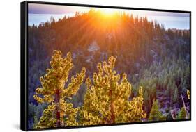 Nevada, Lake Tahoe at Sunset-Savanah Stewart-Framed Stretched Canvas