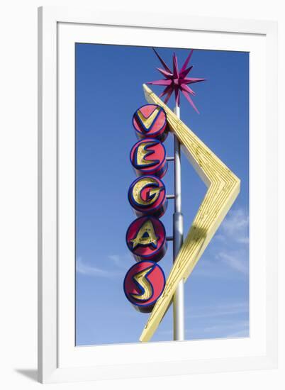 Nevada, Las Vegas, Fremont Street. Oscar’S Neon Martini Glass and Vegas Neon Signs-Michael DeFreitas-Framed Photographic Print