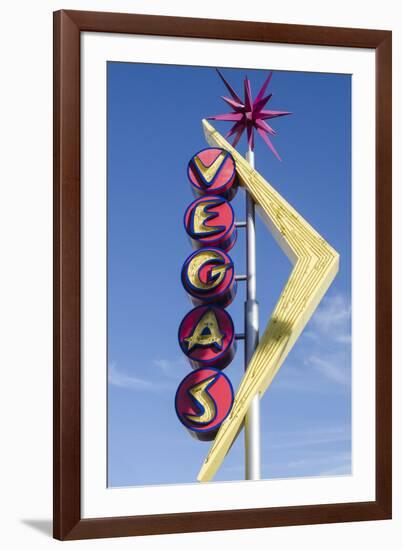 Nevada, Las Vegas, Fremont Street. Oscar’S Neon Martini Glass and Vegas Neon Signs-Michael DeFreitas-Framed Photographic Print