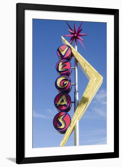 Nevada, Las Vegas, Fremont Street. Oscar’S Neon Martini Glass and Vegas Neon Signs-Michael DeFreitas-Framed Photographic Print