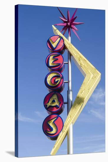 Nevada, Las Vegas, Fremont Street. Oscar’S Neon Martini Glass and Vegas Neon Signs-Michael DeFreitas-Stretched Canvas