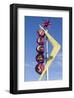 Nevada, Las Vegas, Fremont Street. Oscar’S Neon Martini Glass and Vegas Neon Signs-Michael DeFreitas-Framed Photographic Print