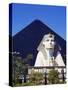 Nevada, Las Vegas, Luxor Casino Pyramid and Sphinx, USA-Christian Kober-Stretched Canvas