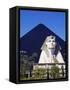 Nevada, Las Vegas, Luxor Casino Pyramid and Sphinx, USA-Christian Kober-Framed Stretched Canvas