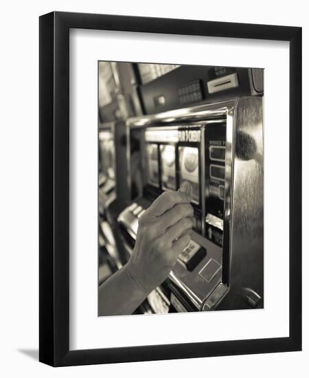 Nevada, Las Vegas, Mccarran International Airport, Slot Machines, USA-Walter Bibikow-Framed Photographic Print