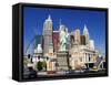 Nevada, Las Vegas, Statue of Liberty and New York New York City Skyline Reproduction, USA-Christian Kober-Framed Stretched Canvas