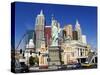 Nevada, Las Vegas, Statue of Liberty and New York New York City Skyline Reproduction, USA-Christian Kober-Stretched Canvas