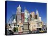 Nevada, Las Vegas, Statue of Liberty and New York New York City Skyline Reproduction, USA-Christian Kober-Stretched Canvas