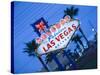 Nevada, Las Vegas, Welcome to Fabulous Las Vegas Sign, Defocussed, USA-Walter Bibikow-Stretched Canvas