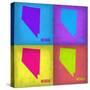 Nevada Pop Art Map 1-NaxArt-Stretched Canvas