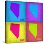Nevada Pop Art Map 1-NaxArt-Stretched Canvas