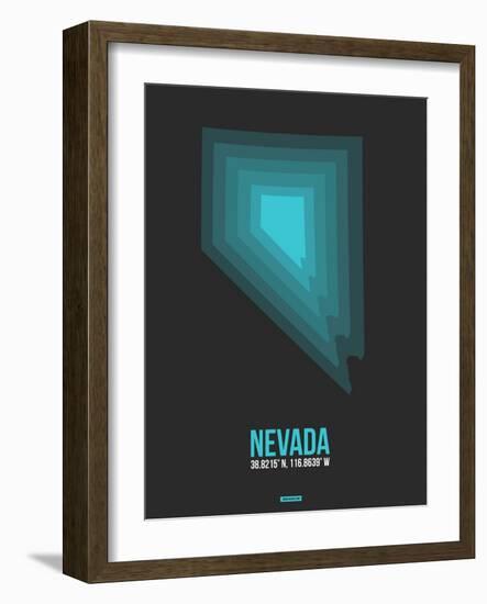 Nevada Radiant Map 5-NaxArt-Framed Art Print