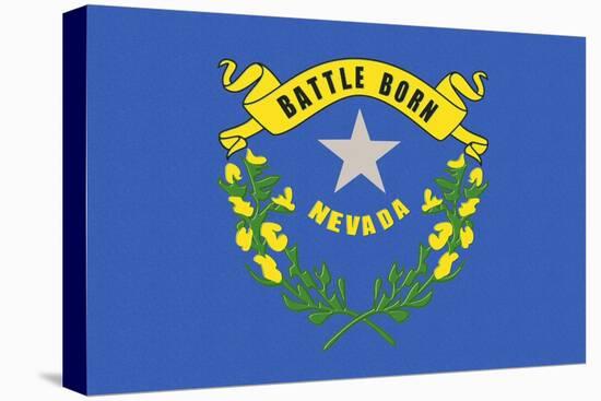 Nevada State Flag-Lantern Press-Stretched Canvas