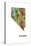 Nevada State Map 1-Marlene Watson-Stretched Canvas