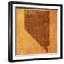 Nevada State Words-David Bowman-Framed Giclee Print