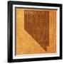 Nevada State Words-David Bowman-Framed Giclee Print