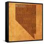 Nevada State Words-David Bowman-Framed Stretched Canvas