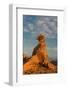Nevada, Valley of Fire State Park. Sunset on Balancing Rock with Clouds in the Background-Judith Zimmerman-Framed Photographic Print