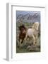 Nevada - Wild Horses Running in Field - Lantern Press Photography (James T. Jones)-Lantern Press-Framed Photographic Print