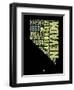 Nevada Word Cloud 1-NaxArt-Framed Art Print