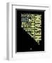 Nevada Word Cloud 1-NaxArt-Framed Art Print